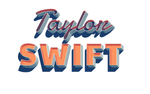 Taylor Swift 3D Letter PNG Name 300x188 - How Previous Is Taylor Swift, and How Many Albums Has She Launched?