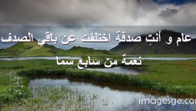 عام و أنتِ صدفة اختلفت عن باقي الصدف يا نعمة من سابع سما صور رسائل حب رومانسيه