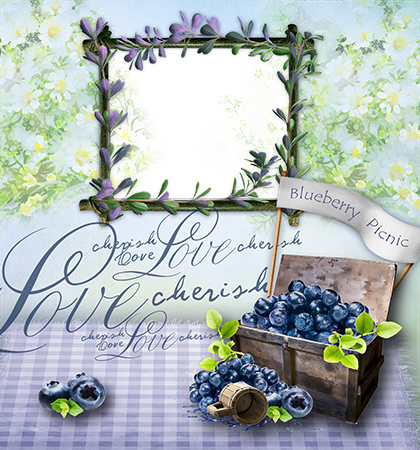 Blue Winter photo frame