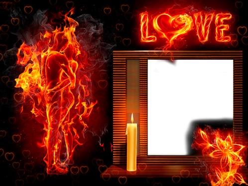 Burning Love photo frame