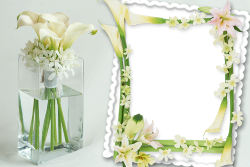 Delicate Flowers photo frame