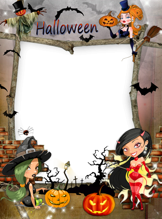 Halloween witches photo frame