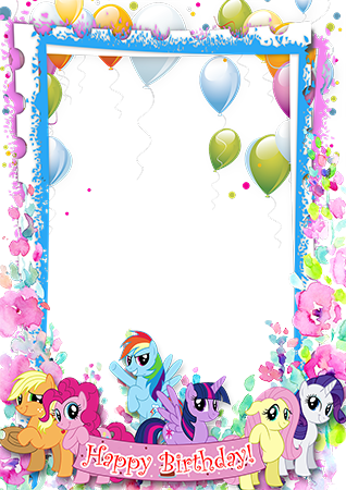 Happy Birthday. Purpleballoons photo frame