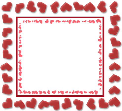 Hearts as a declaration of love photo frame