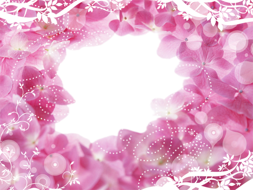 Hole In Pink Flowers photo frame