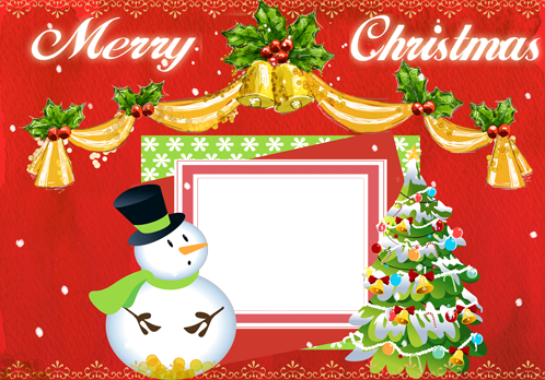 Merry Christmas and Happy New Year photo frame