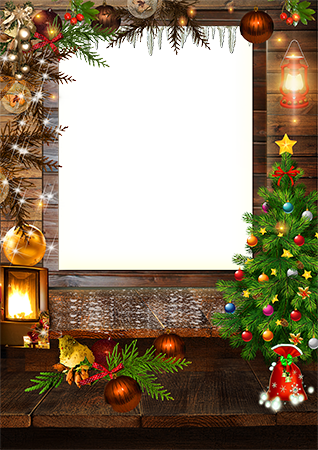 Moments of New Year holidays photo frame