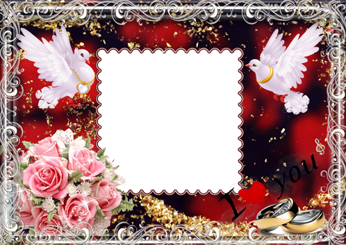 Mysteries of the autumn forest photo frame