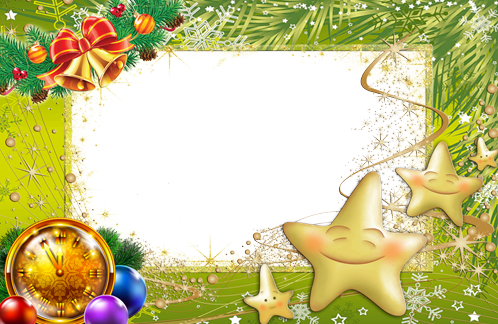 New Year tree made from stars photo frame