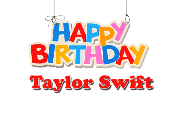 Taylor Swift Happy Birthday Name Logo